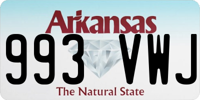 AR license plate 993VWJ