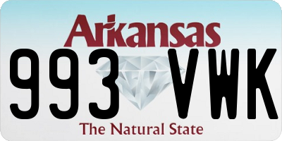 AR license plate 993VWK