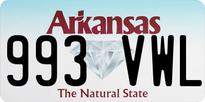 AR license plate 993VWL