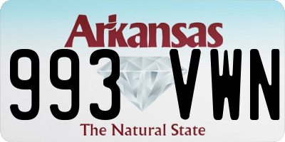AR license plate 993VWN