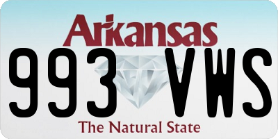 AR license plate 993VWS