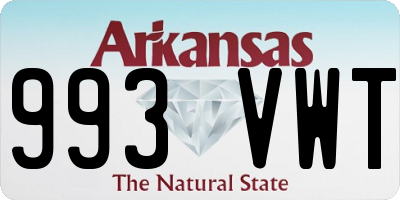 AR license plate 993VWT