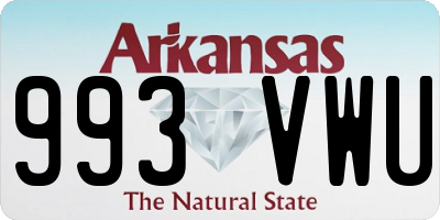 AR license plate 993VWU