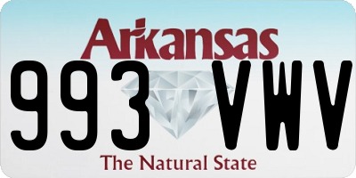 AR license plate 993VWV