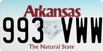 AR license plate 993VWW