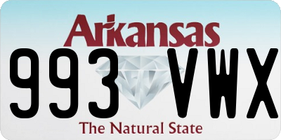 AR license plate 993VWX
