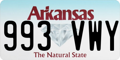 AR license plate 993VWY