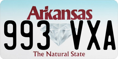 AR license plate 993VXA