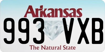 AR license plate 993VXB