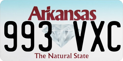 AR license plate 993VXC