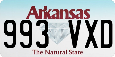 AR license plate 993VXD
