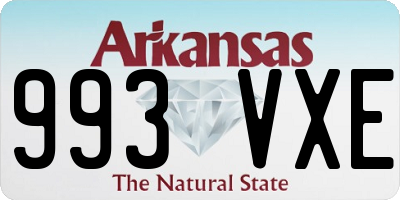 AR license plate 993VXE