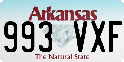 AR license plate 993VXF