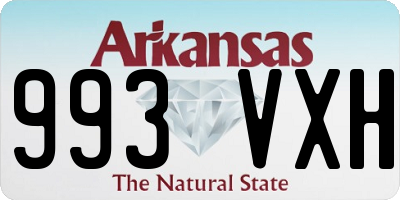 AR license plate 993VXH