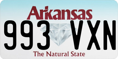 AR license plate 993VXN