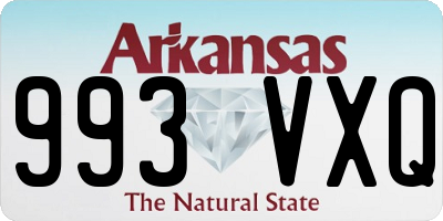 AR license plate 993VXQ