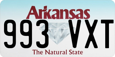 AR license plate 993VXT