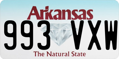 AR license plate 993VXW