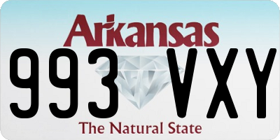 AR license plate 993VXY