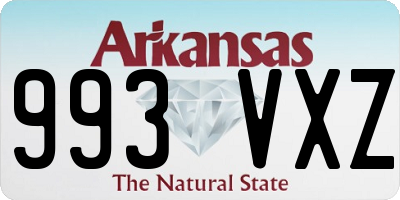 AR license plate 993VXZ