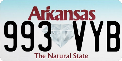 AR license plate 993VYB