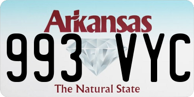 AR license plate 993VYC