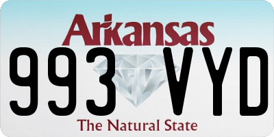 AR license plate 993VYD