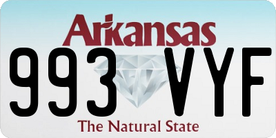 AR license plate 993VYF