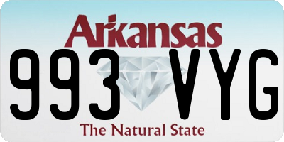 AR license plate 993VYG