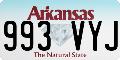 AR license plate 993VYJ