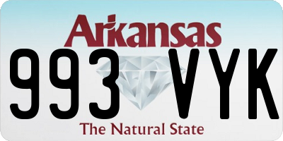 AR license plate 993VYK