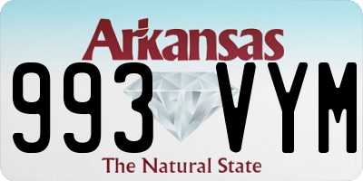 AR license plate 993VYM