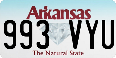 AR license plate 993VYU