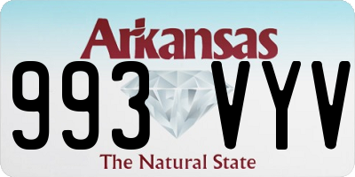 AR license plate 993VYV