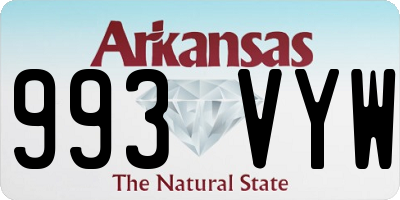 AR license plate 993VYW