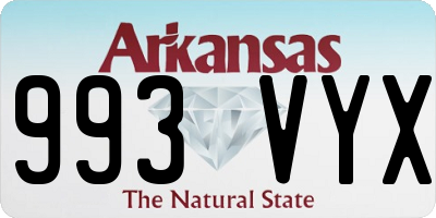 AR license plate 993VYX