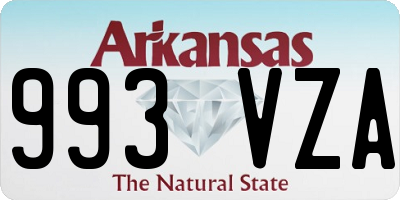 AR license plate 993VZA