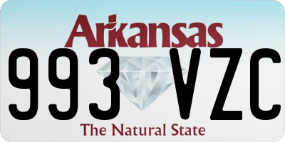AR license plate 993VZC