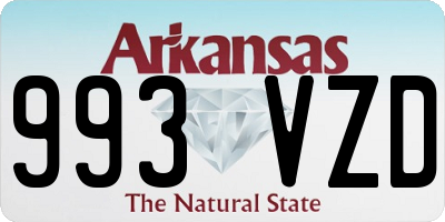 AR license plate 993VZD