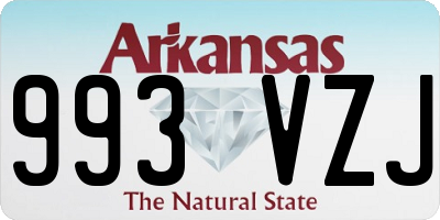 AR license plate 993VZJ