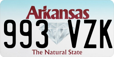 AR license plate 993VZK