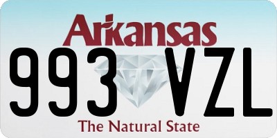 AR license plate 993VZL
