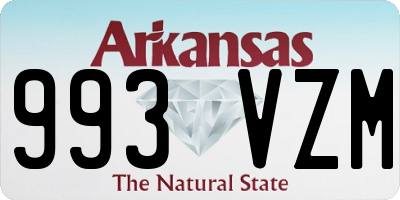 AR license plate 993VZM