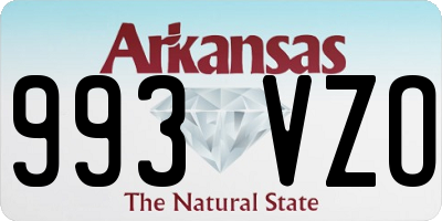 AR license plate 993VZO