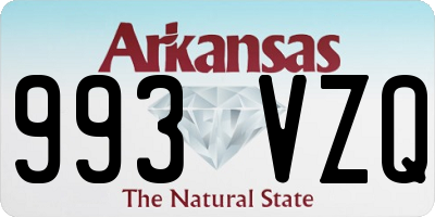 AR license plate 993VZQ