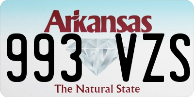AR license plate 993VZS