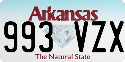 AR license plate 993VZX