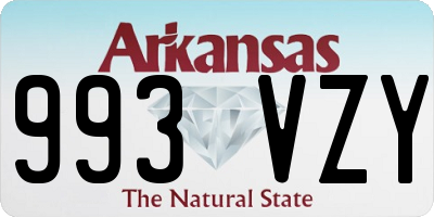 AR license plate 993VZY