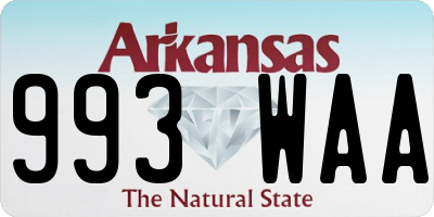 AR license plate 993WAA