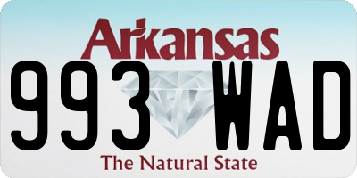 AR license plate 993WAD